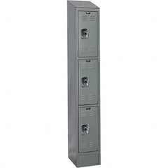 Hallowell - 3 Door, 3 Tier, Ready-Built Wardrobe & Box Lockers - Exact Tool & Supply