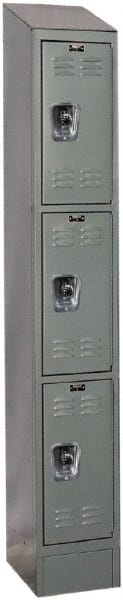 Hallowell - 3 Door, 3 Tier, Ready-Built Wardrobe & Box Lockers - Exact Tool & Supply