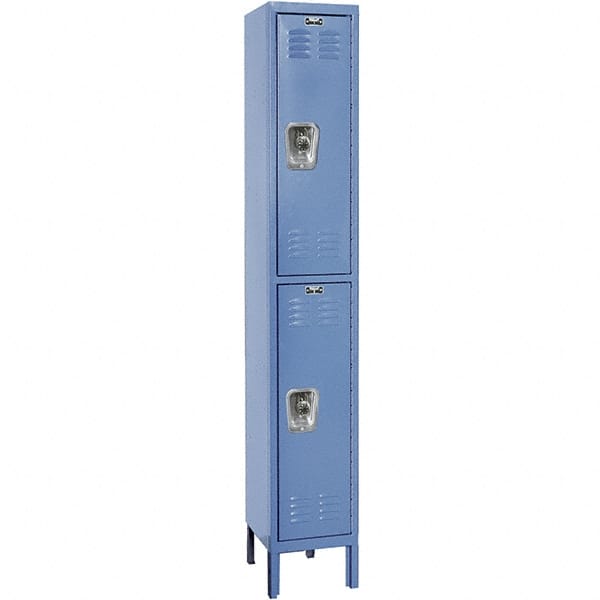 Hallowell - 2 Door, 2 Tier, Ready-Built Wardrobe & Box Lockers - Exact Tool & Supply