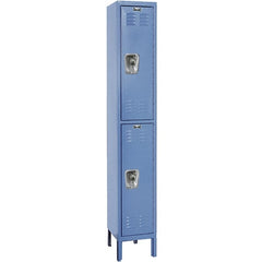 Hallowell - 2 Door, 2 Tier, Ready-Built Wardrobe & Box Lockers - Exact Tool & Supply