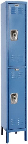 Hallowell - 2 Door, 2 Tier, Ready-Built Wardrobe & Box Lockers - Exact Tool & Supply