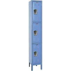 Hallowell - 3 Door, 3 Tier, Ready-Built Wardrobe & Box Lockers - Exact Tool & Supply