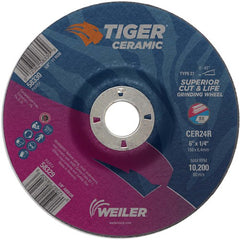 6X1/4 TIGER CERAMIC T27 GRIND WHL - Exact Tool & Supply