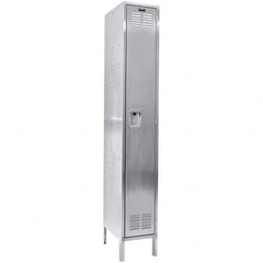 Hallowell - 1 Door, 1 Tier, Stainless Steel Locker - Exact Tool & Supply