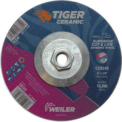 6X1/4 TIGER CERAMIC T27 GRIND WHL - Exact Tool & Supply