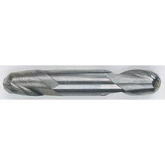 7/16 Dia. - 3 OAL - Solid Carbide - TiAlN-Ball Nose DE EM-2 FL - Exact Tool & Supply