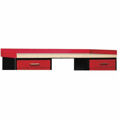 Hallowell - Steel Workbench & Workstation Side and Back Rail Kit - 24" Deep, 4" High, Use with Fort Knox Modular Utility Storage & Workbench System - Exact Tool & Supply
