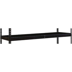 Hallowell - 96" Wide, Open Shelving Accessory/Component - 36" Deep, Use with Black Rivetwell Double Rivet Boltless Shelving - Exact Tool & Supply