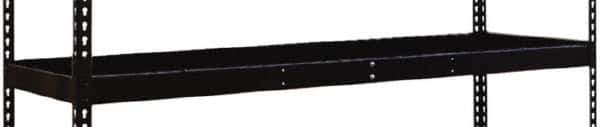 Hallowell - 72" Wide, Open Shelving Accessory/Component - 24" Deep, Use with Black Rivetwell Double Rivet Boltless Shelving - Exact Tool & Supply