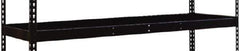 Hallowell - 72" Wide, Open Shelving Accessory/Component - 24" Deep, Use with Black Rivetwell Double Rivet Boltless Shelving - Exact Tool & Supply