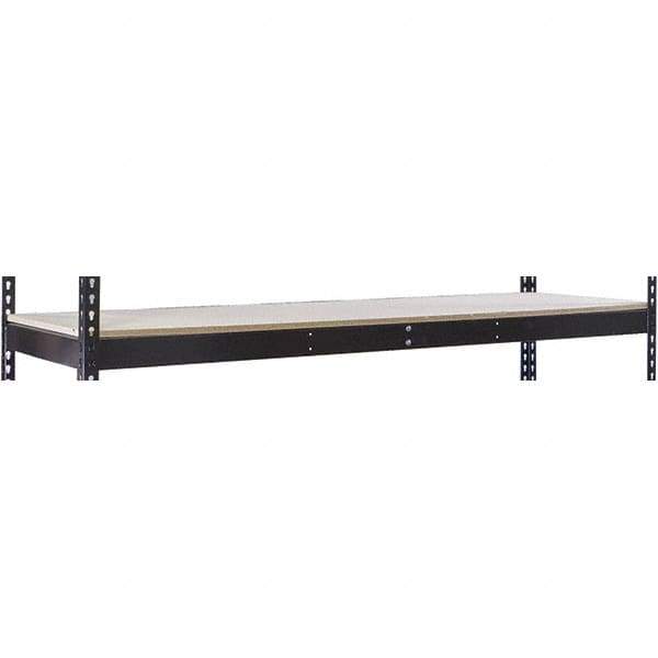Hallowell - 48" Wide, 5/8 High, Open Shelving Accessory/Component - 48" Deep, Use with Black Rivetwell Double Rivet Boltless Shelving - Exact Tool & Supply