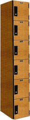 Hallowell - 6 Door, 6 Tier, Premium Box Lockers - Exact Tool & Supply