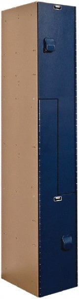 Hallowell - 2 Door, 2 Tier, Solid Plastic Z-Locker - Exact Tool & Supply