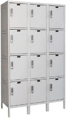 Hallowell - 12 Door, 4 Tier, Charging Station Locker - Exact Tool & Supply