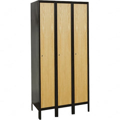 Hallowell - 3 Door, 1 Tier, Premium Wardrobe Lockers - Exact Tool & Supply