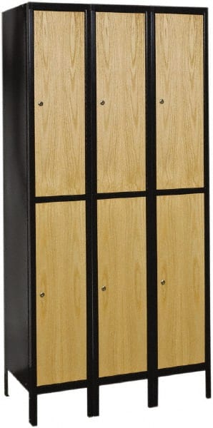 Hallowell - 6 Door, 2 Tier, Premium Wardrobe Lockers - Exact Tool & Supply