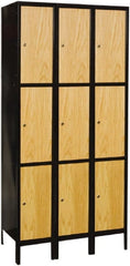 Hallowell - 9 Door, 3 Tier, Premium Wardrobe Lockers - Exact Tool & Supply