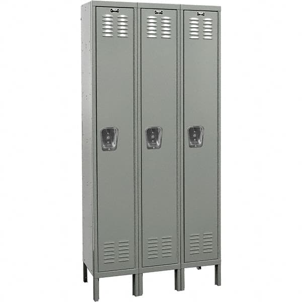 Hallowell - 3 Door, 1 Tier, Premium Wardrobe Lockers - Exact Tool & Supply