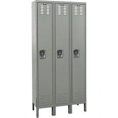 Hallowell - 3 Door, 1 Tier, Premium Wardrobe Lockers - Exact Tool & Supply