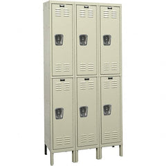 Hallowell - 6 Door, 2 Tier, Premium Wardrobe Lockers - Exact Tool & Supply