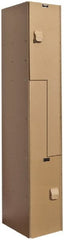 Hallowell - 2 Door, 2 Tier, Solid Plastic Z-Locker - Exact Tool & Supply
