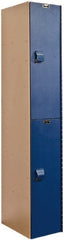 Hallowell - 2 Door, 2 Tier, Solid Plastic Locker - Exact Tool & Supply
