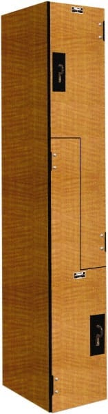 Hallowell - 2 Door, 2 Tier, Phenolic Z-Locker - Exact Tool & Supply