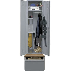 Hallowell - 1 Door, 1 Tier, Welded Locker - Exact Tool & Supply