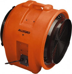 Allegro - 16" Inlet, Electric AC Axial Blower - 1 hp, 3,200 CFM (Free Air), 115 Max Voltage Rating - Exact Tool & Supply