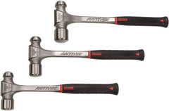 Proto - 3 Piece, 2, 2-1/2, 3 Lb Head Weight, Forged Steel, Ball Pein Hammer Set - 14-3/4, 15-1/4, 15-3/4" OAL, Shock Absorbing Grip Handles, Ball Pein - Exact Tool & Supply