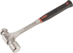 Proto - 2-1/2 Lb Head Steel Ball Pein Hammer - 15.24" Steel Handle with Grip, 1.72" Face Diam, 15-1/4" OAL, AntiVibe, Molded Textured Rubber Grip - Exact Tool & Supply