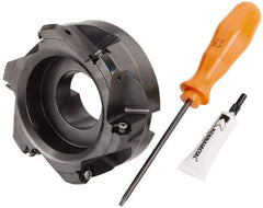 Kennametal - 4" Cut Diam, 1-1/2" Arbor Hole, 4.42mm Max Depth of Cut, 30° Indexable Chamfer & Angle Face Mill - 6 Inserts, HNGJ 0604... Insert, Right Hand Cut, 6 Flutes, Through Coolant, Series Dodeka Mini HD - Exact Tool & Supply