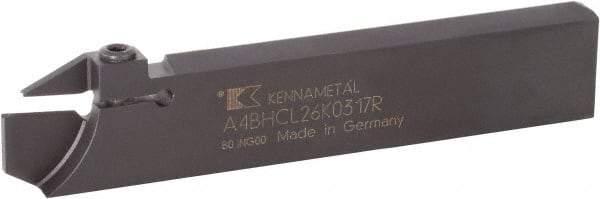 Kennametal - 1.2598" Blade Height, 5/16" Blade Width, 4.9213" OAL, Right Hand Cut, Single End Indexable Cut-Off Blade - A4BHC Blade, A4 Cut-Off Series - Exact Tool & Supply