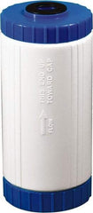 Value Collection - 4-1/2" OD, 10µ, Polypropylene Sediment, Carbon, Taste & Odor Cartridge Filter - 9-3/4" Long, Reduces Dirt, Rust, Tastes & Odors - Exact Tool & Supply