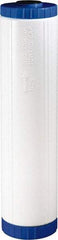 Value Collection - 4-1/2" OD, 10µ, Polypropylene Sediment, Carbon, Taste & Odor Cartridge Filter - 20" Long, Reduces Dirt, Rust, Tastes & Odors - Exact Tool & Supply