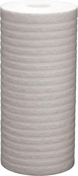 Value Collection - 4-3/8" OD, 5µ, Polypropylene Melt Blown-Thermal Bonded Cartridge Filter - 9-7/8" Long, Reduces Dirt & Rust - Exact Tool & Supply