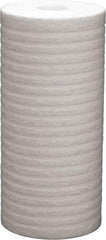 Value Collection - 4-3/8" OD, 5µ, Polypropylene Melt Blown-Thermal Bonded Cartridge Filter - 9-7/8" Long, Reduces Dirt & Rust - Exact Tool & Supply