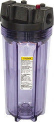Value Collection - 3/4 Inch Pipe, FNPT x FNPT End Connections, 2-1/2 Cartridge Outside Diamerter, 9-3/4 Inch Long Cartridge, 12.25 Inch Long, Cartridge Filter Housing without Cartridge - Exact Tool & Supply