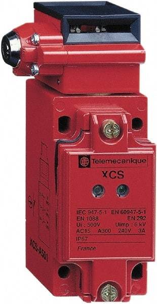 Telemecanique Sensors - 3NC Configuration, Multiple Amp Level, Metal Key Safety Limit Switch - 52mm Wide x 44mm Deep x 114mm High, IP67 Ingress Rating - Exact Tool & Supply