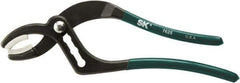 SK - 10" OAL, 2-1/2" Max Capacity, 44mm Jaw Length x 1.44" Jaw Width, 4 Position Soft Jaw Tongue & Groove Pliers - Curved Jaws, Vinyl Handles - Exact Tool & Supply