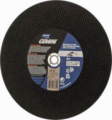 Norton - 14" Aluminum Oxide Cutoff Wheel - 1/8" Thick, 1" Arbor, Use with Die Grinders - Exact Tool & Supply