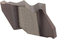 Hertel - 031IG Grade HC225, 0.79mm Cutting Width Carbide Grooving Insert - 0.05" Max Depth of Cut, Right Hand, .002 to .005" Corner Radius, TiAlN Finish - Exact Tool & Supply