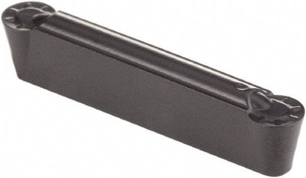 Kennametal - 0305R GMN Grade KCU25, 3.05mm Cutting Width Carbide Grooving Insert - 2.57mm Max Depth of Cut, Neutral, 1.52mm Corner Radius, AlTiN Finish - Exact Tool & Supply