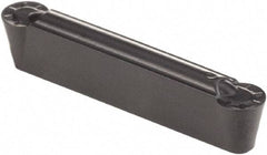 Kennametal - 0305R GMN Grade KCU25, 3.05mm Cutting Width Carbide Grooving Insert - 2.57mm Max Depth of Cut, Neutral, 1.52mm Corner Radius, AlTiN Finish - Exact Tool & Supply