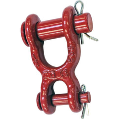 Crosby - Links; Type: Double Clevis Link ; Chain Size (Inch): 1/4 ; Load Capacity (Lb.): 2600.000 ; Material: Forged Alloy Steel - Exact Tool & Supply