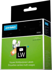 Dymo - 1" Long, White Label Printer Cartridge - For DYMO LabelWriter Printers - Exact Tool & Supply