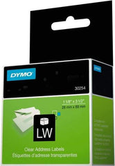 Dymo - 3-1/2" Long, Clear Label Printer Cartridge - For DYMO LabelWriter Printers - Exact Tool & Supply