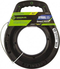 Greenlee - 250 Ft. Long x 1/8 Inch Wide, Steel Fish Tape - Includes Case - Exact Tool & Supply