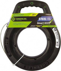 Greenlee - 150 Ft. Long x 1/8 Inch Wide, Steel Fish Tape - Includes Case - Exact Tool & Supply