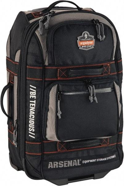 Ergodyne - 3,790 Cubic Inch, Polyester Empty Gear Bag - 14 Inch Wide x 9 Inch Deep x 22-1 2 Inch High, Black - Exact Tool & Supply